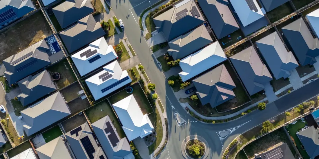 Aerial view of a Sydney residential suburb